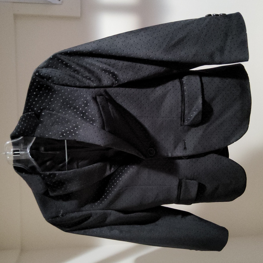 Ralph Lauren Black Boys' Blazer with Subtle Dot Texture